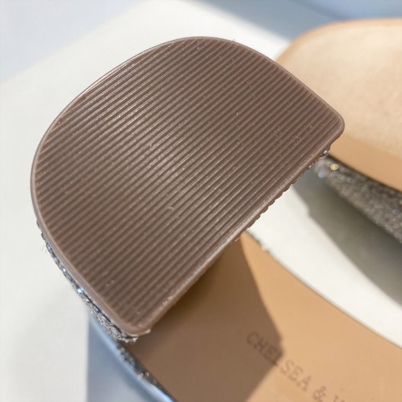 CHELSEA & VIOLET SILVER RHINESTONE HEELS - Picture 8 of 9